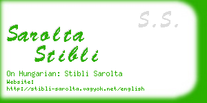 sarolta stibli business card